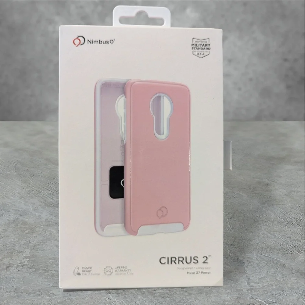 W3. Nimbus9 CIRRUS‎ 2 Case for Moto G7 Power - In Rose Gold, Mount Ready, Qi